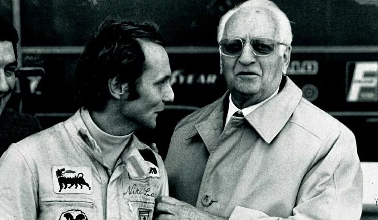 Enzo Ferrari e Niki Lauda
