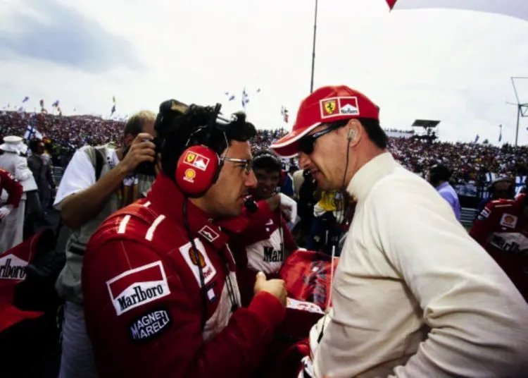 Luca Baldisserri e Eddie Irvine