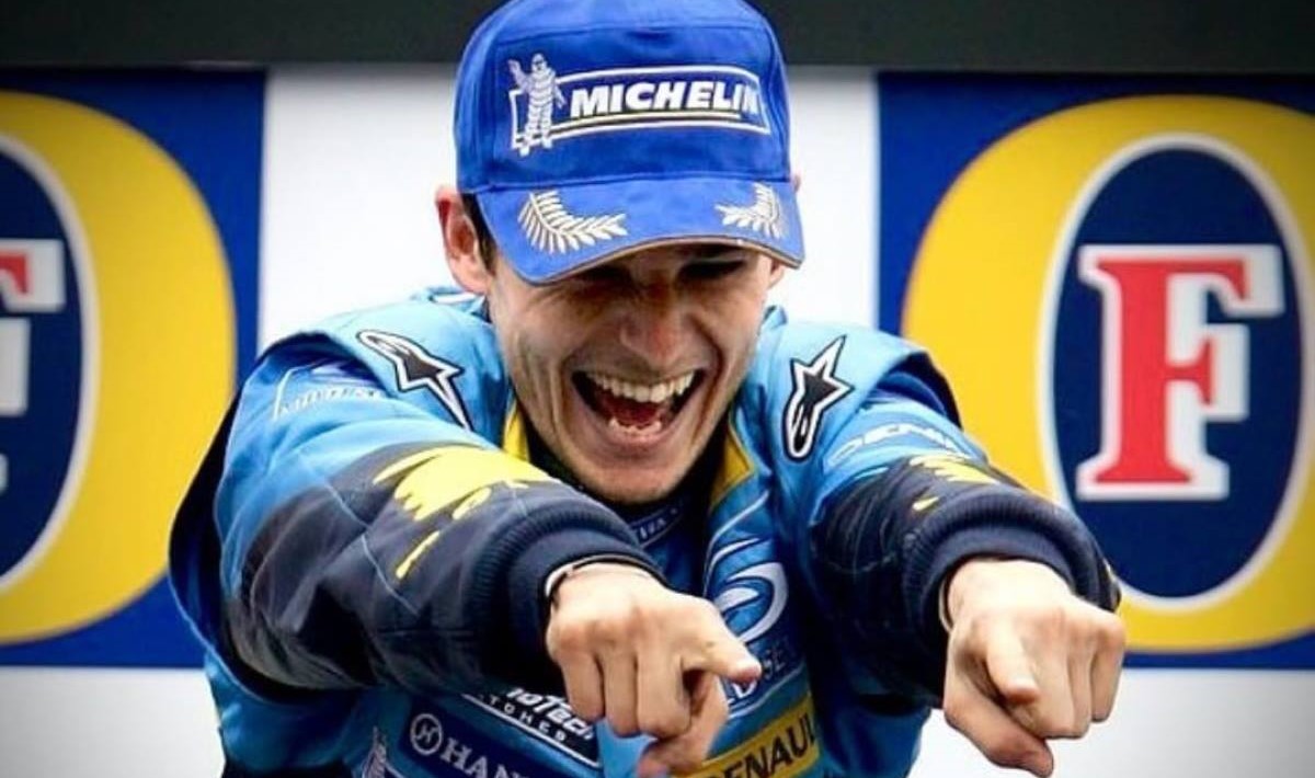 Giancarlo Fisichella sul podio in Australia nel 2005
