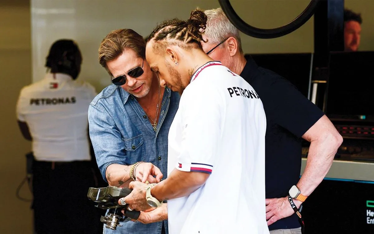 Lewis Hamilton e Brad Pitt