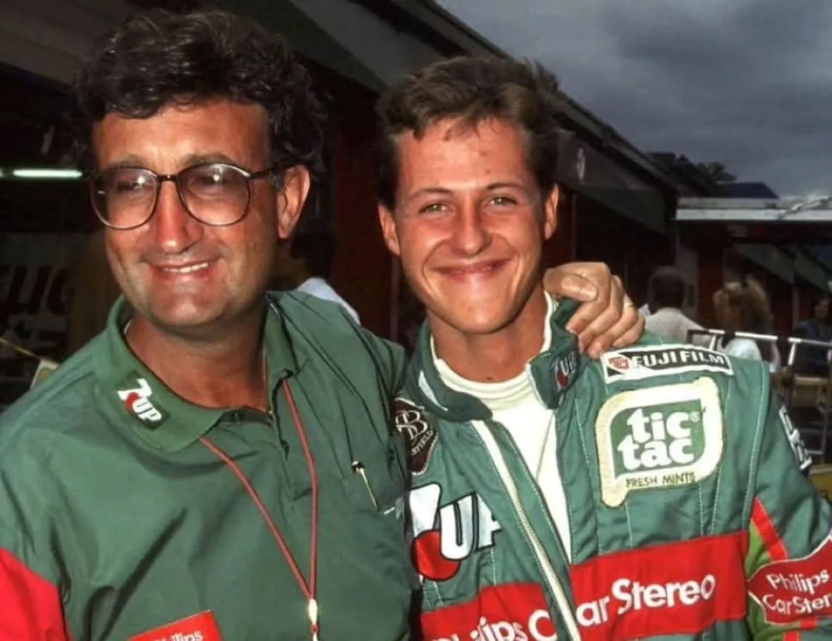 Eddie Jordan insieme a Michael Schumacher