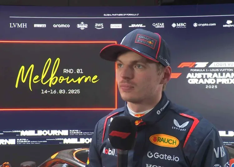 Max Verstappen al termine del GP d'Australia