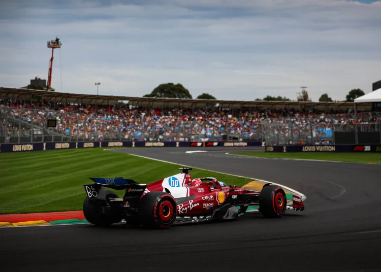 Ferrari sul circuito di Melbourne