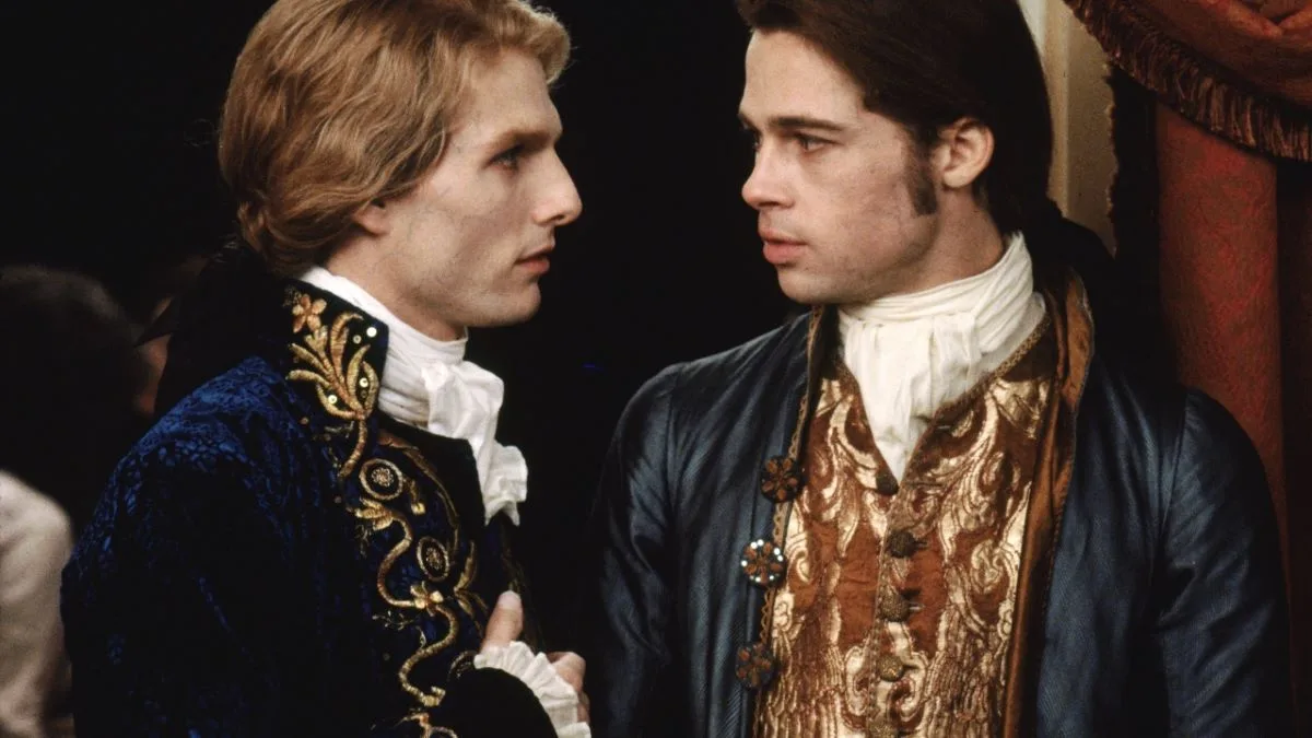 Tom Cruise e Brad Pitt nel film Intervista col vampiro