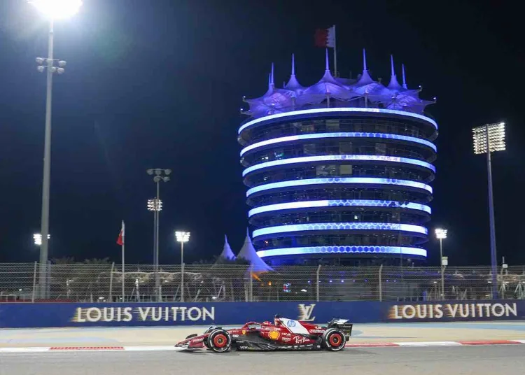 Ferrari sul circuito di Sakhir