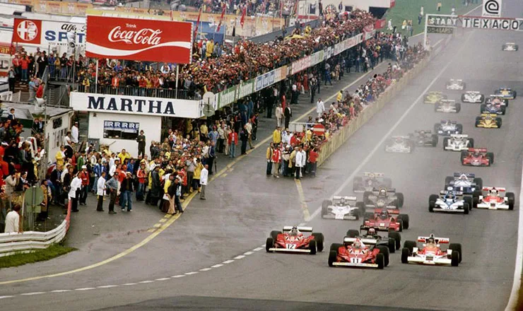 La partenza del Gran Premio d'Austria del 1977