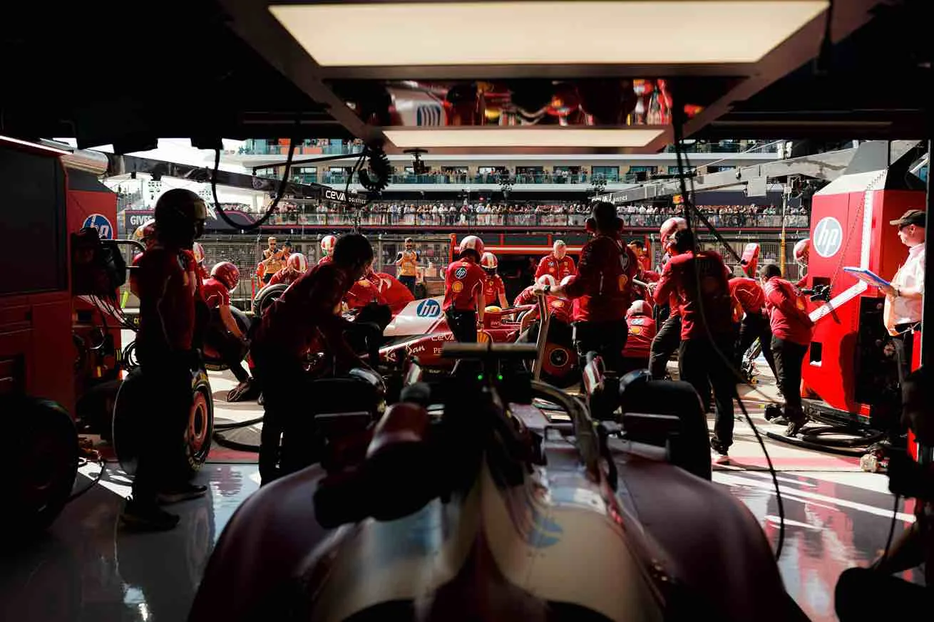 Scuderia Ferrari sul circuito di Silverstone