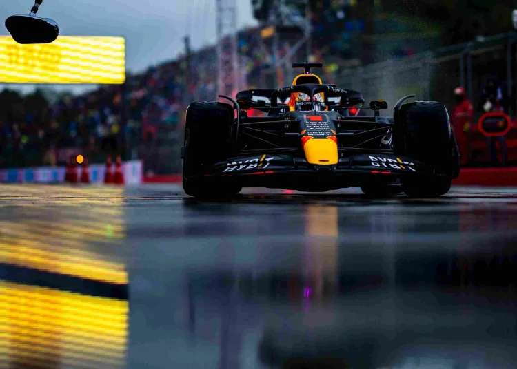 Max Verstappen alla guida della RB - 21