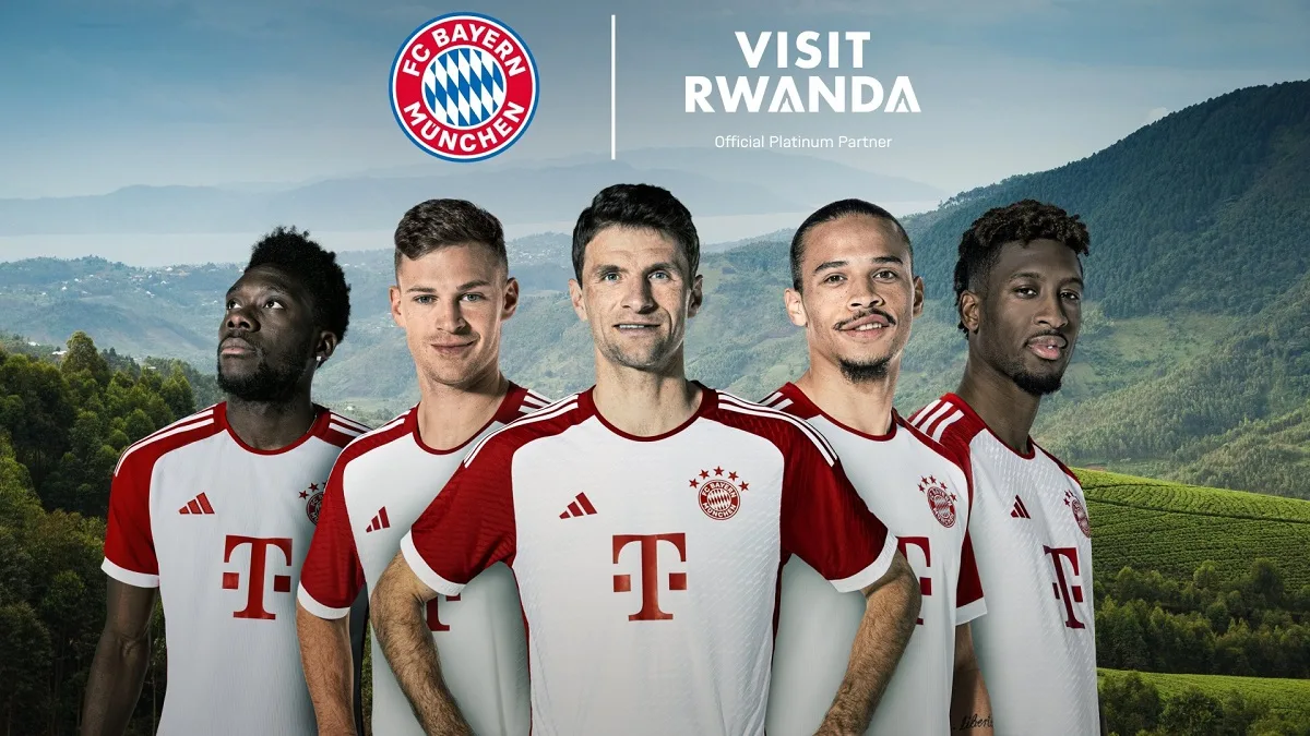 Key Visual della collaborazione fra la squadra di calcio del Bayern Monaco ed il Ruanda