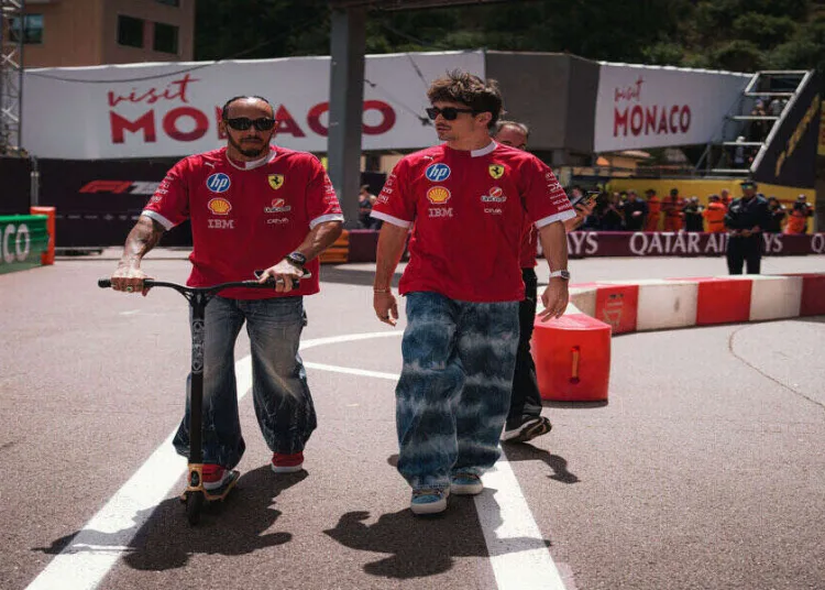 Lewis Hamilton e Charles Leclerc, piloti Ferrari