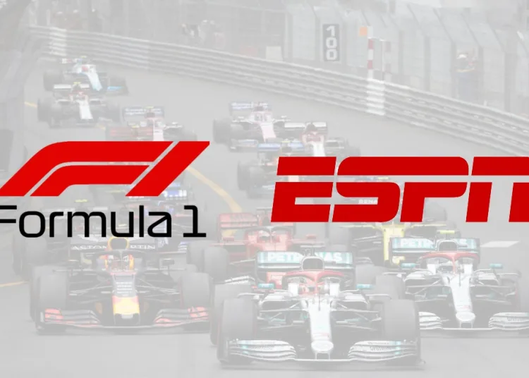 Immagine pubblicitaria della collaborazione tra la F1 ed ESPN