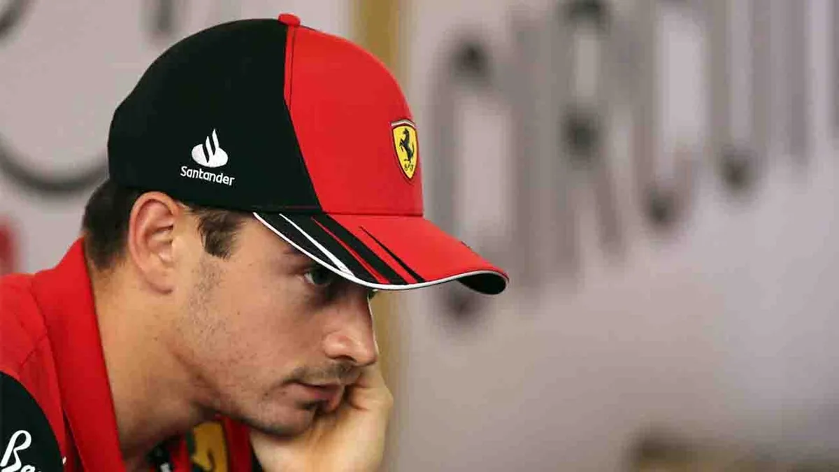 Il pilota della Ferrari Charles Leclerc dopo il ritiro dal Gran Premio di Francia del 2022