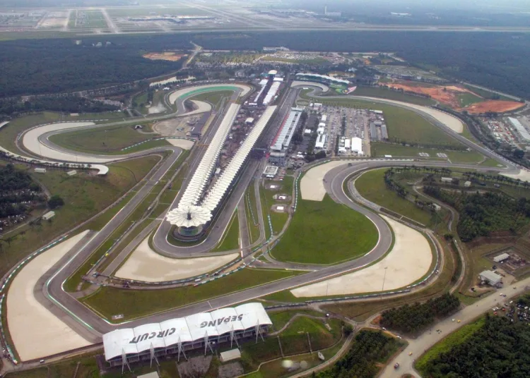 Il tracciato di Sepang in Malesia che ha ospitato il Gran Premio di Formula 1