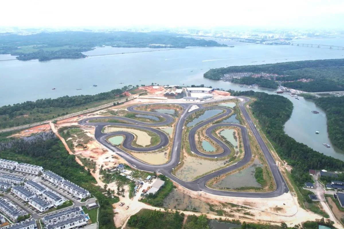 Visuale dall'alto del nuovo impianto malese del Sunway Circuit Iskandar Puteri
